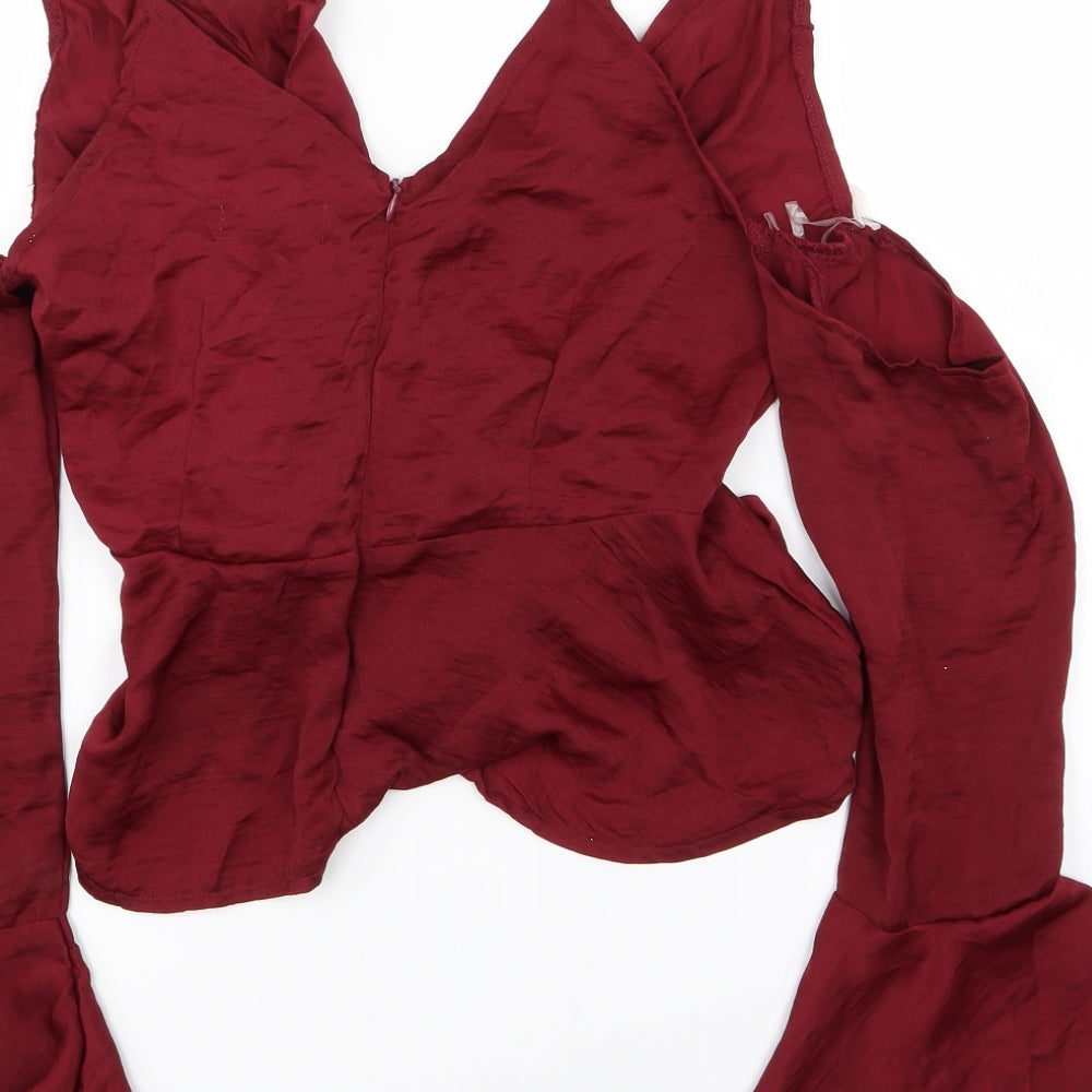Womens UK Size 10 In the Style Red Basic T-Shirt