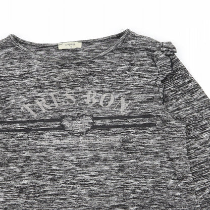 Papaya Womens Grey   Basic T-Shirt Size 14