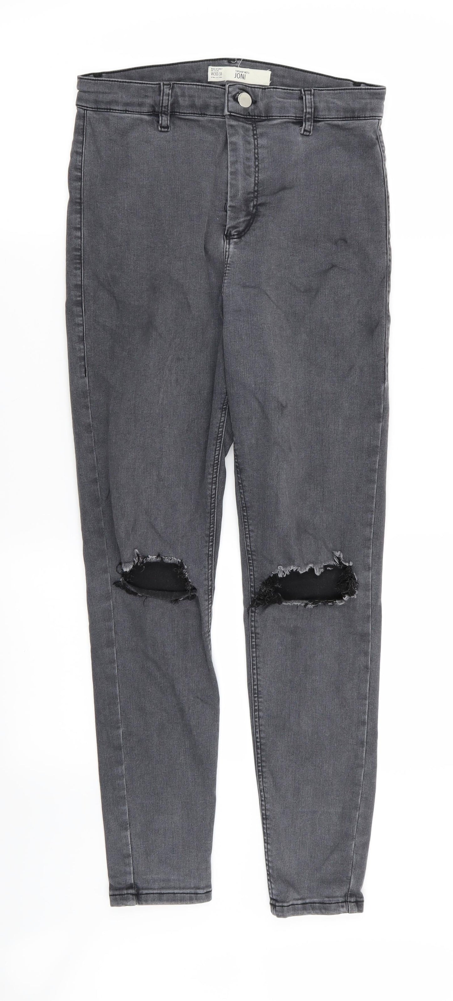 Topshop Womens Grey   Skinny Jeans Size 30 in L30 in