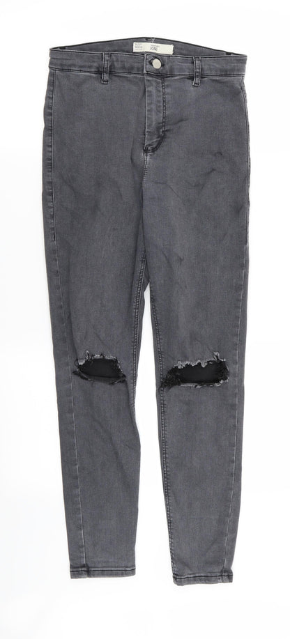 Topshop Womens Grey   Skinny Jeans Size 30 in L30 in