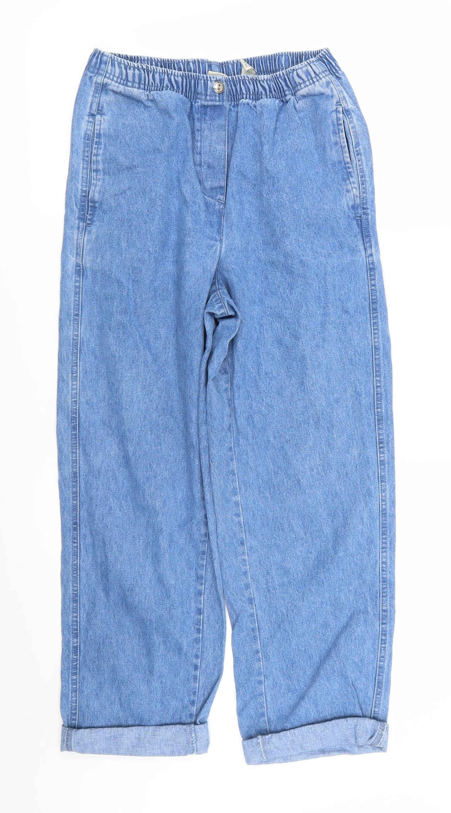 Classic Elements Womens Black  Denim Straight Jeans Size 6 L24 in - Stretch waistband