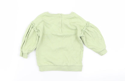 Asda George Girls Green   Pullover Jumper Size 3-6 Months