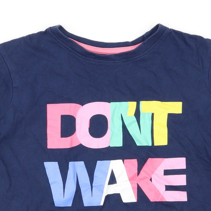 LILY AND DAN Girls Blue Solid  Top Pyjama Top Size 9-10 Years