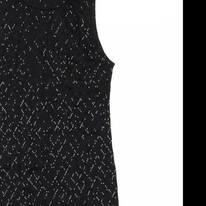Preworn Womens Black   Pencil Dress  Size 12  - Sequins all over