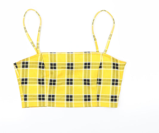 Womens UK Size S H&M Yellow Camisole Tank