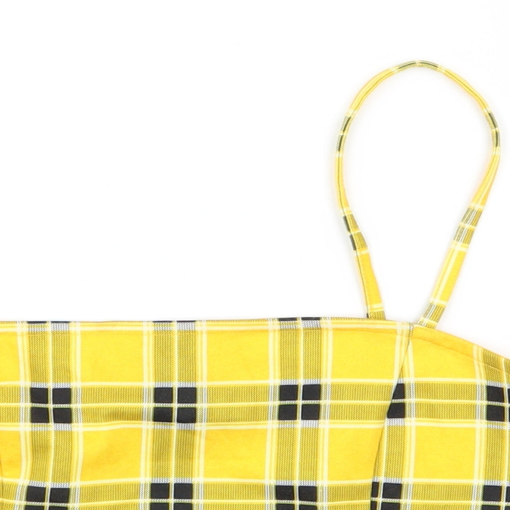 Womens UK Size S H&M Yellow Camisole Tank
