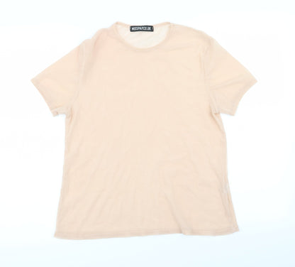 Womens UK Size 6 Misspap Pink Basic T-Shirt