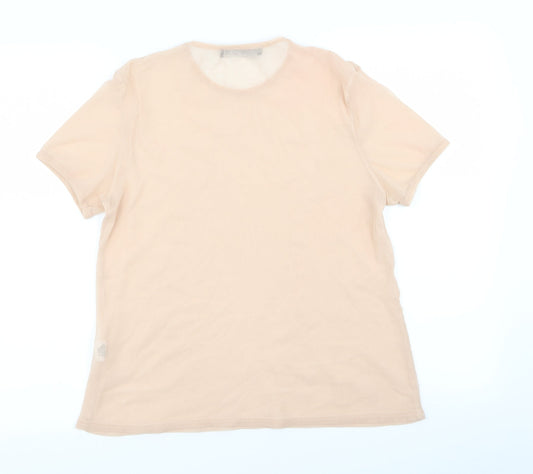 Womens UK Size 6 Misspap Pink Basic T-Shirt