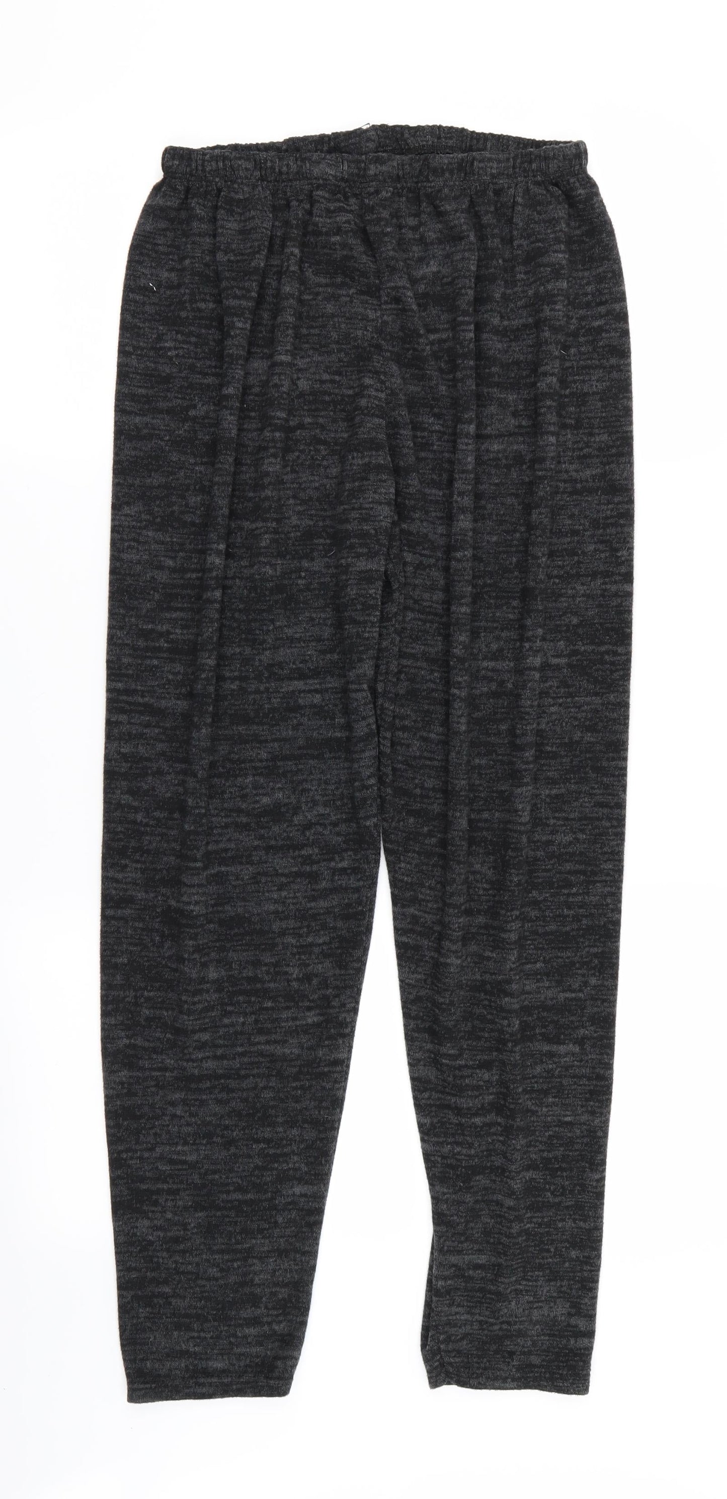 Womens UK Size 4 Preworn Regular Fit Sweatpants Black Trousers