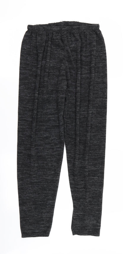 Womens UK Size 4 Preworn Regular Fit Sweatpants Black Trousers