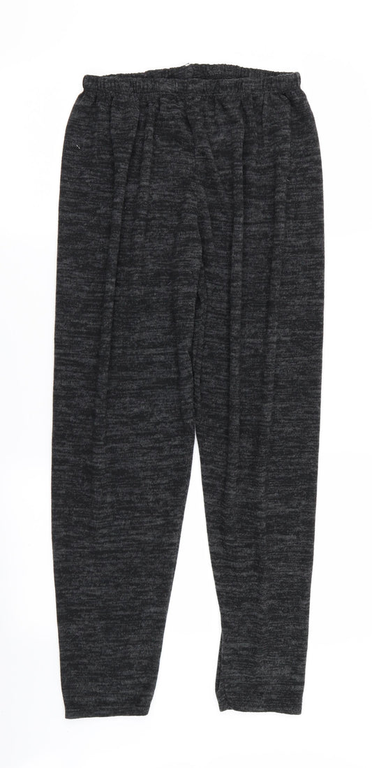 Womens UK Size 4 Preworn Regular Fit Sweatpants Black Trousers