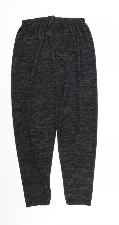 Womens UK Size 4 Preworn Regular Fit Sweatpants Black Trousers