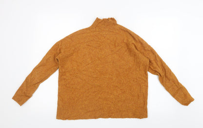 Warehouse Womens Yellow  Knit Pullover Jumper Size S