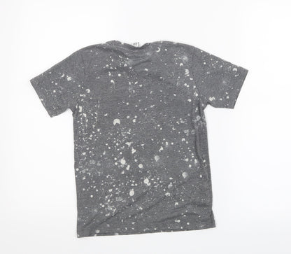 Hype Boys Grey Geometric  Basic T-Shirt Size 9-10 Years