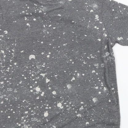 Hype Boys Grey Geometric  Basic T-Shirt Size 9-10 Years