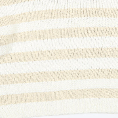 Primark Womens White  Knit Pullover Jumper Size 10