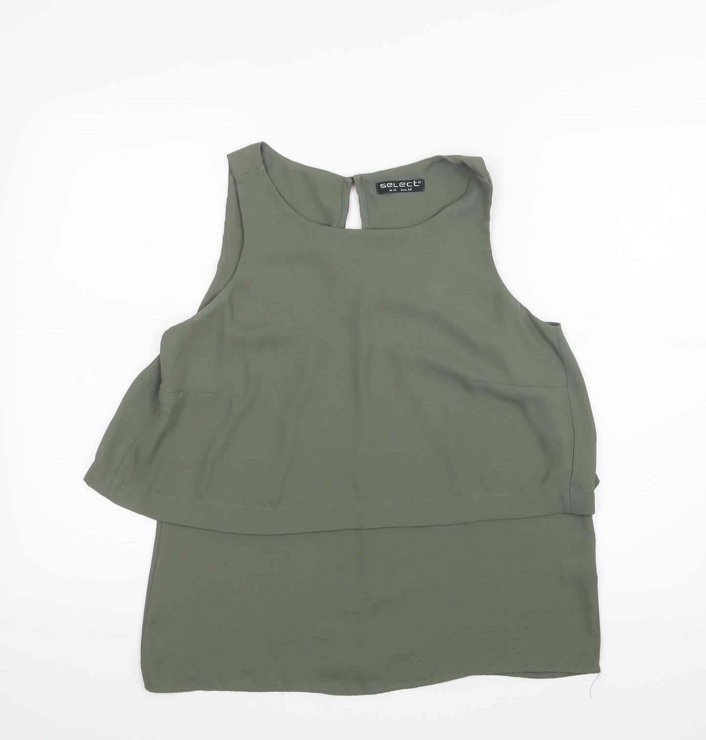 Womens UK Size 14 Select Green Basic Blouse