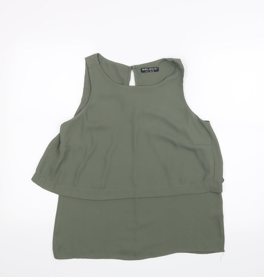 Womens UK Size 14 Select Green Basic Blouse