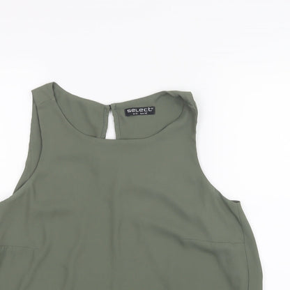 Womens UK Size 14 Select Green Basic Blouse