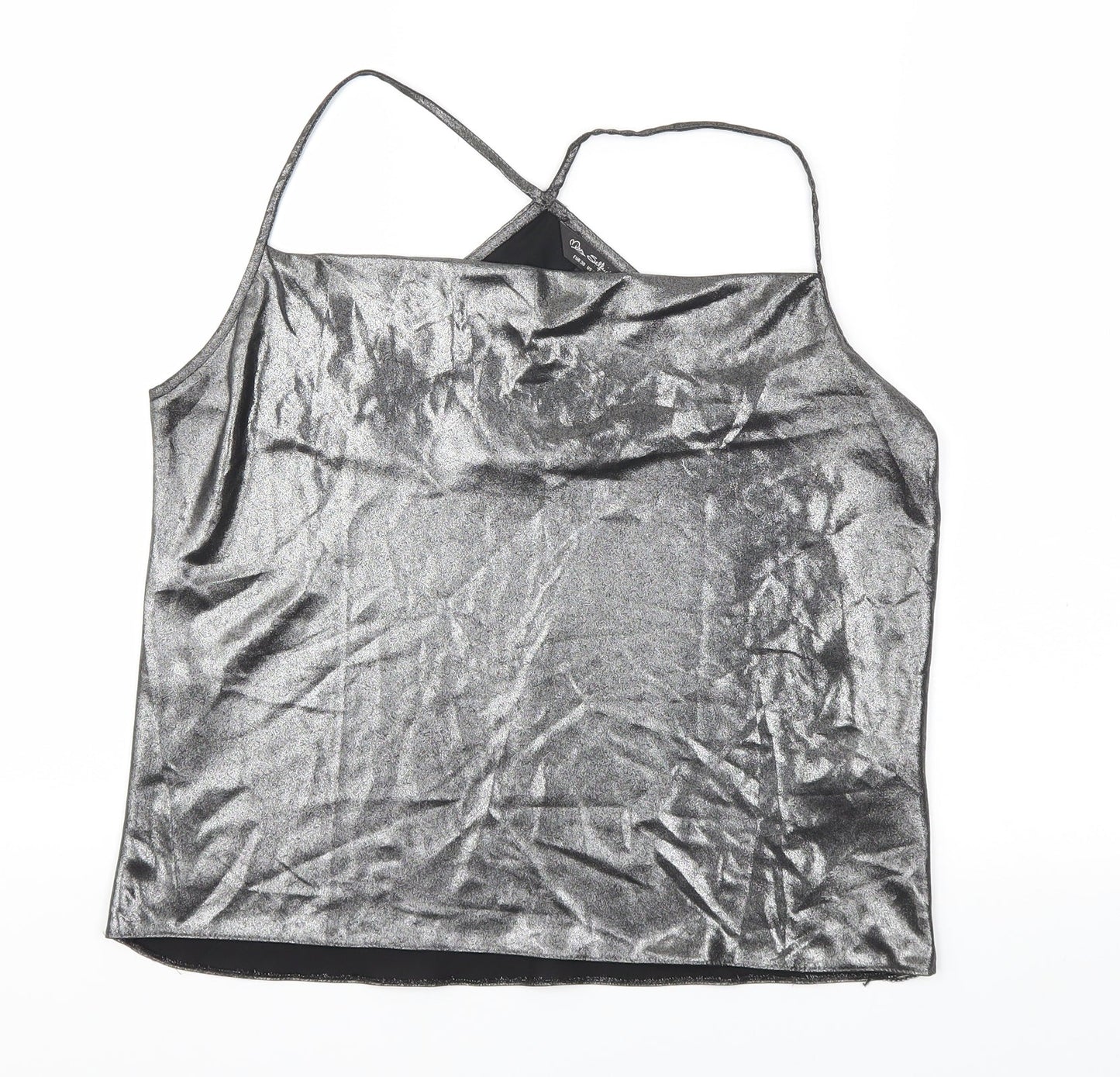 Miss Selfridge Womens Grey   Basic Blouse Size 10