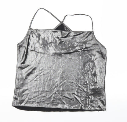 Miss Selfridge Womens Grey   Basic Blouse Size 10