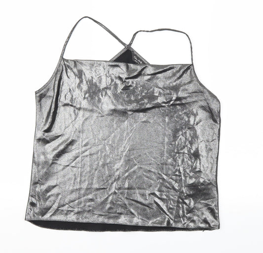 Miss Selfridge Womens Grey   Basic Blouse Size 10