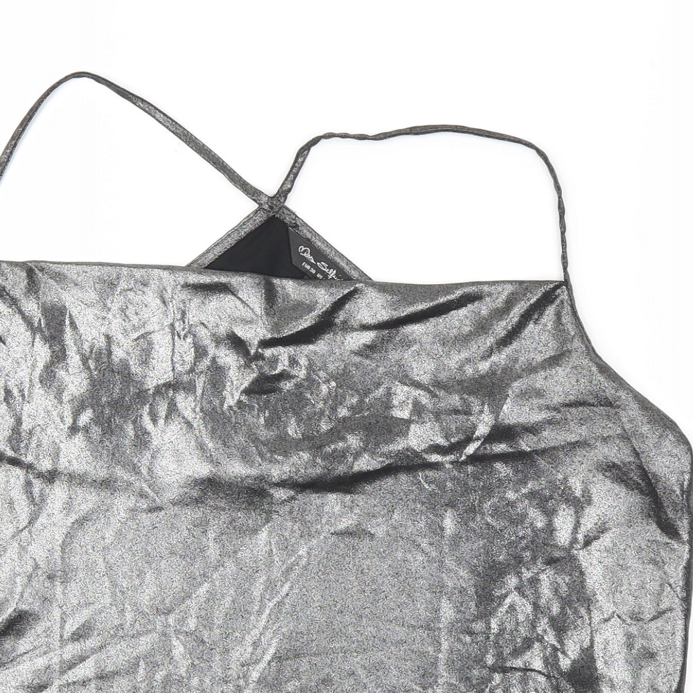 Miss Selfridge Womens Grey   Basic Blouse Size 10