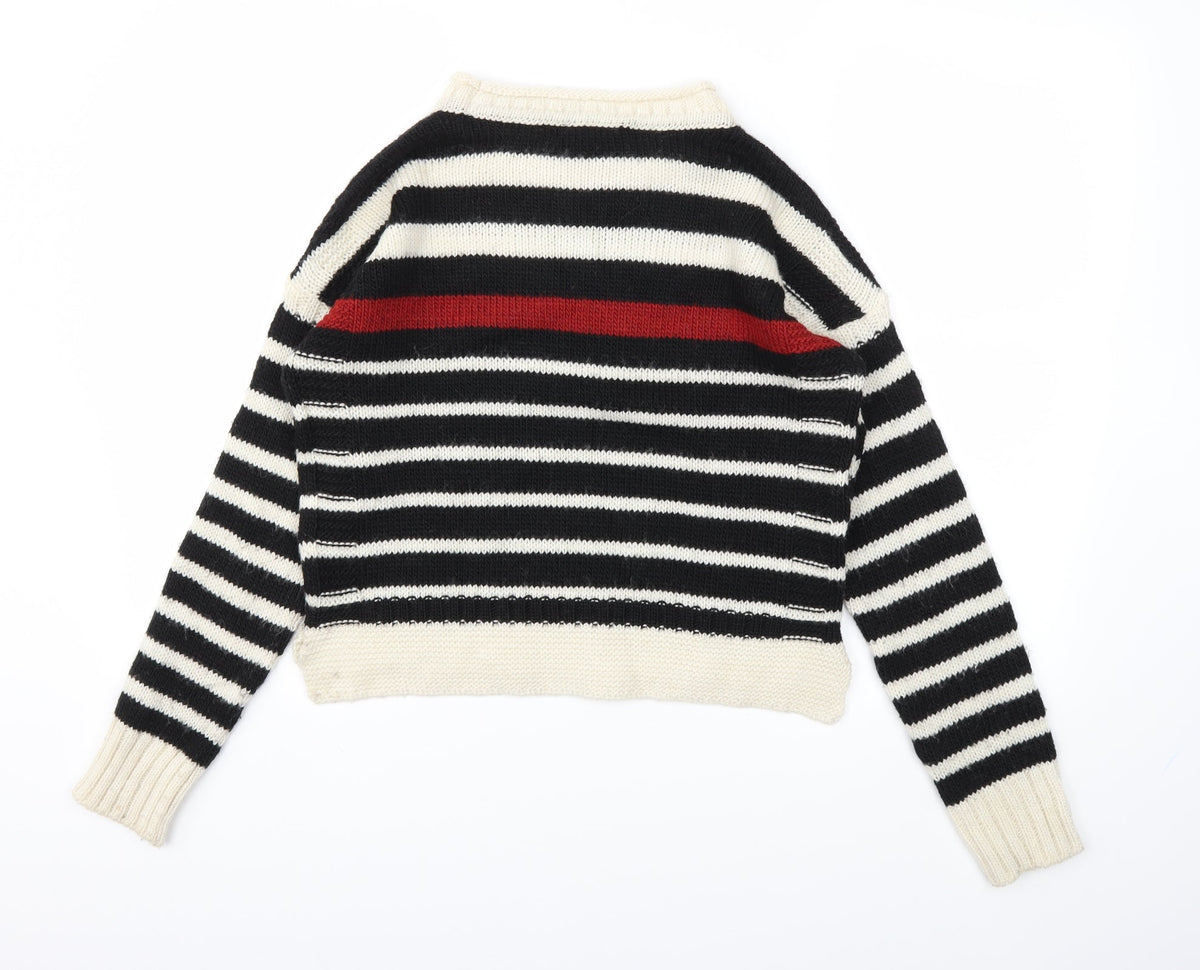 Topshop Womens Multicoloured Striped  Pullover Jumper Size 10