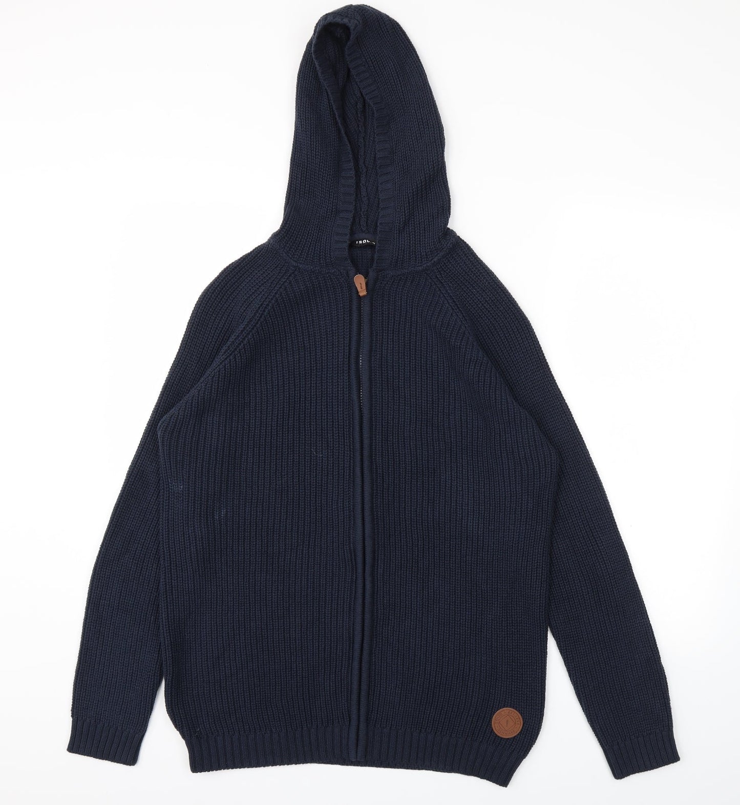 !Solid Womens Blue   Full Zip Jumper Size L