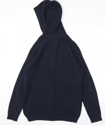 !Solid Womens Blue   Full Zip Jumper Size L