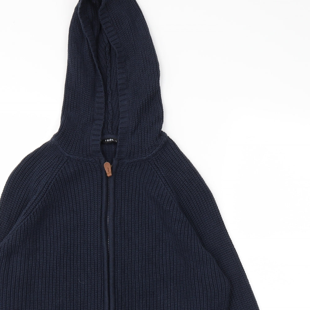 !Solid Womens Blue   Full Zip Jumper Size L