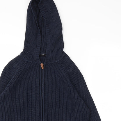!Solid Womens Blue   Full Zip Jumper Size L