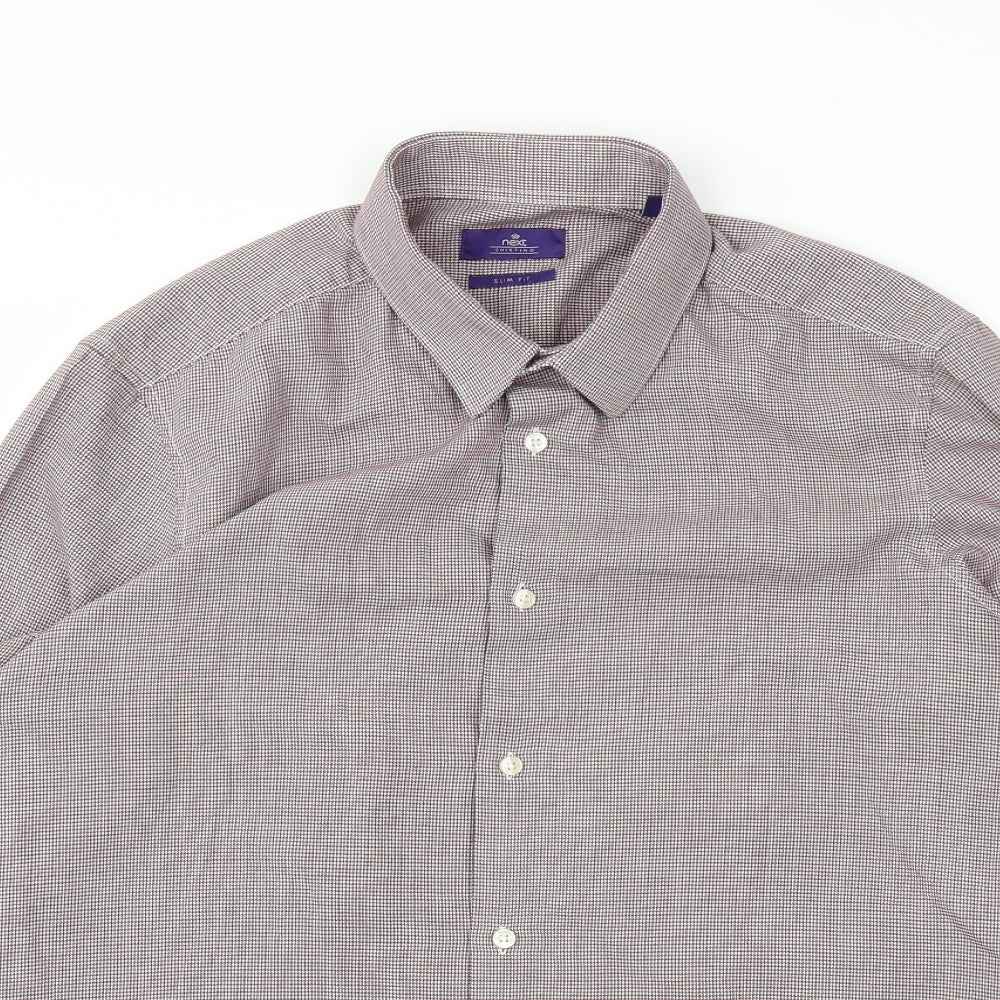 Next  Mens Red Check   T-Shirt Size 16