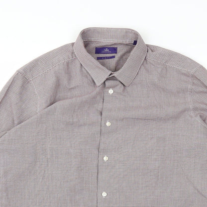 Next  Mens Red Check   T-Shirt Size 16