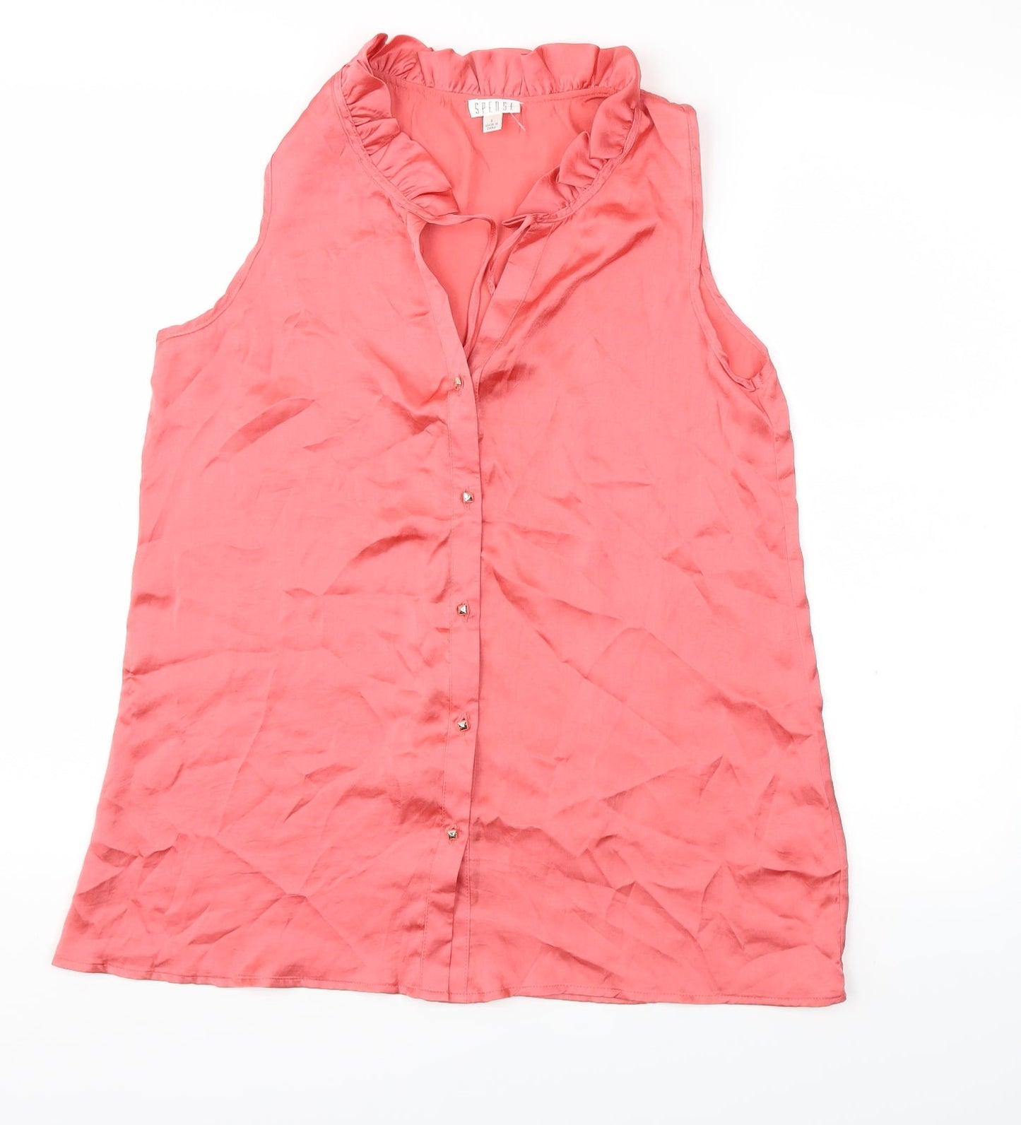 Womens UK Size S Spense Pink Basic Blouse