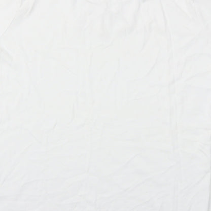 Womens UK Size M Isle White Basic T-Shirt