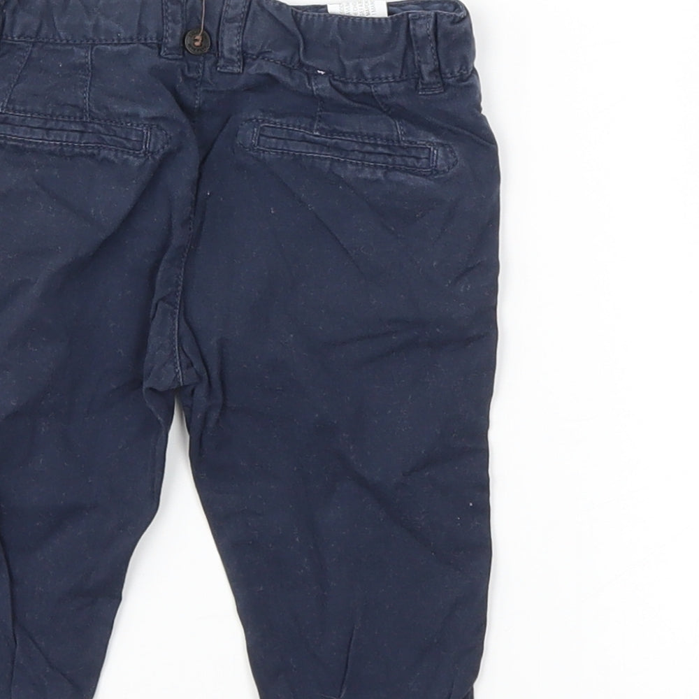 Zara Boys Blue Ikat  Cargo Trousers Size 3-6 Months