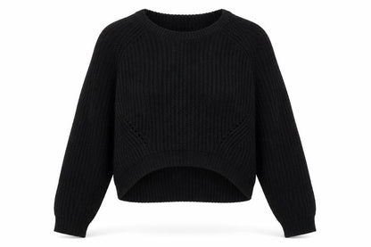 FIRST AND I  Womens Black Houndstooth  Pullover Jumper Size S