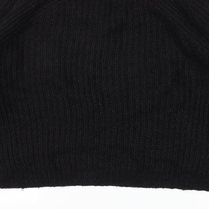 FIRST AND I  Womens Black Houndstooth  Pullover Jumper Size S