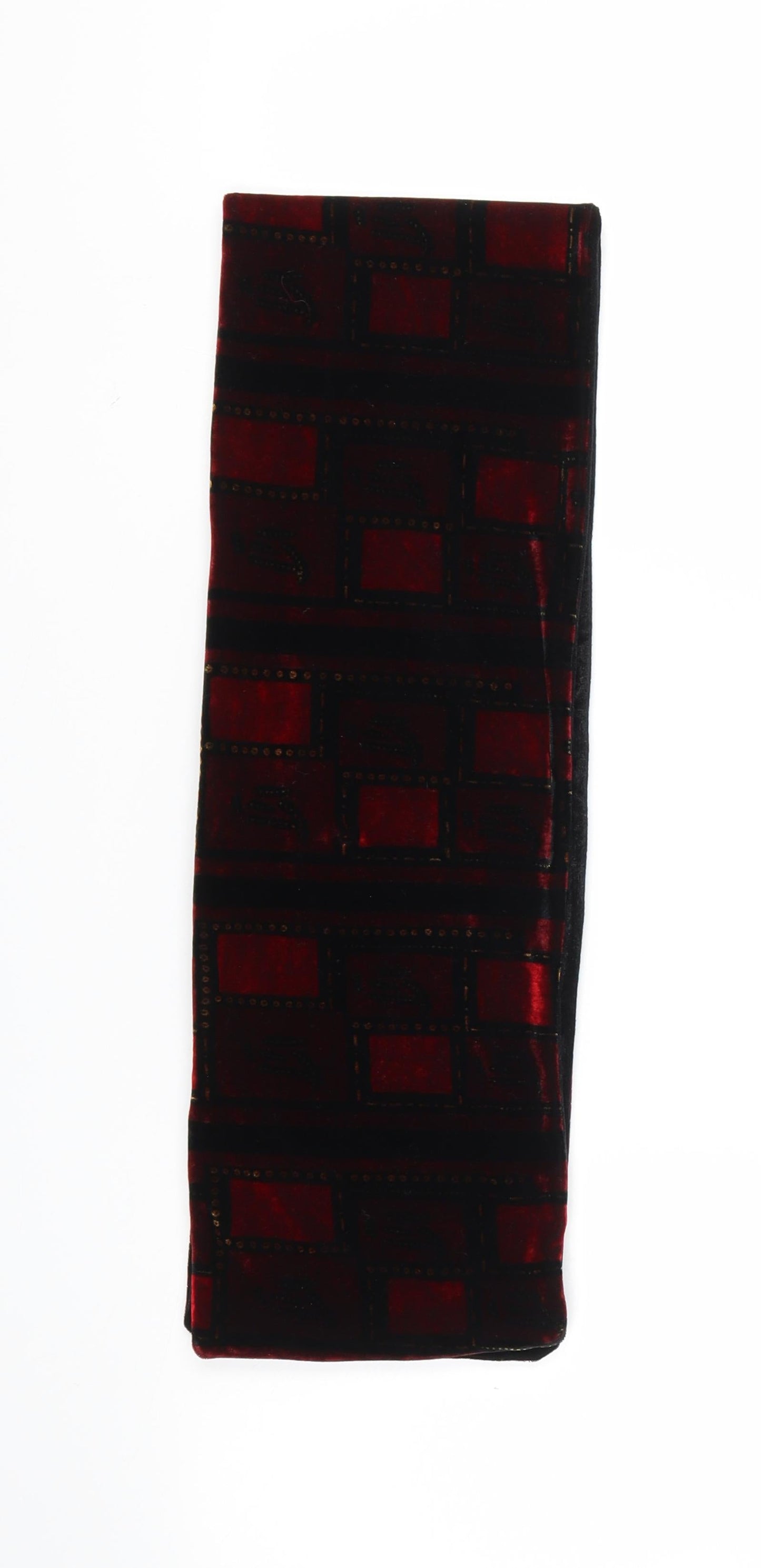 Preworn Womens Red Floral   Scarf