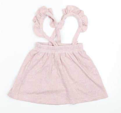 George Girls Pink   Pinafore/Dungaree Dress  Size 12-18 Months