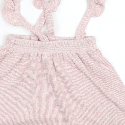 George Girls Pink   Pinafore/Dungaree Dress  Size 12-18 Months