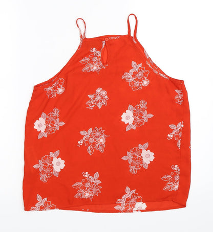 New Look Girls Red Floral  Basic Blouse Size 15 Years