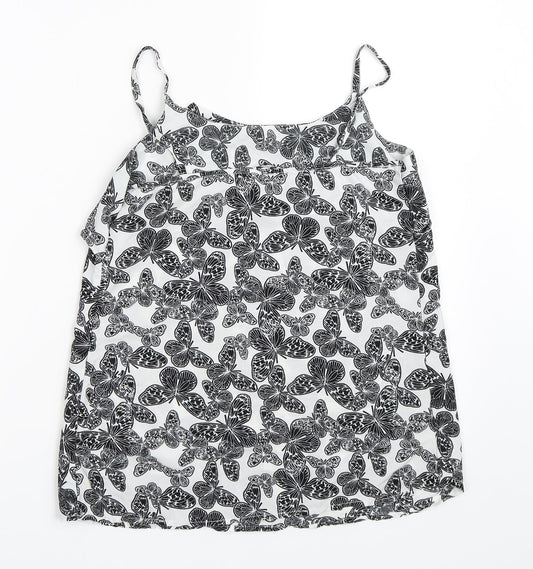 Womens UK Size 8 Pep&Co White Camisole Blouse