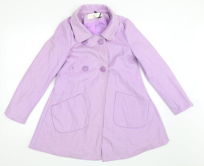 Womens UK Size S Preworn Purple Pea Coat