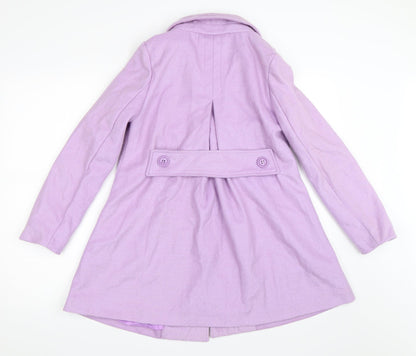 Womens UK Size S Preworn Purple Pea Coat