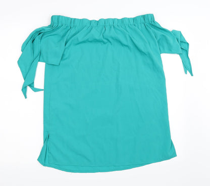 Womens UK Size 8 Pep&Co Green Basic Blouse
