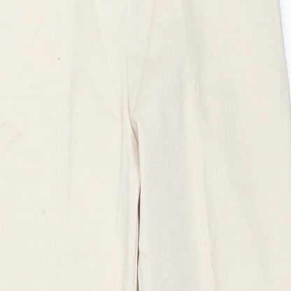 Womens UK Size 44 H&M Regular Fit Capri Beige Trousers