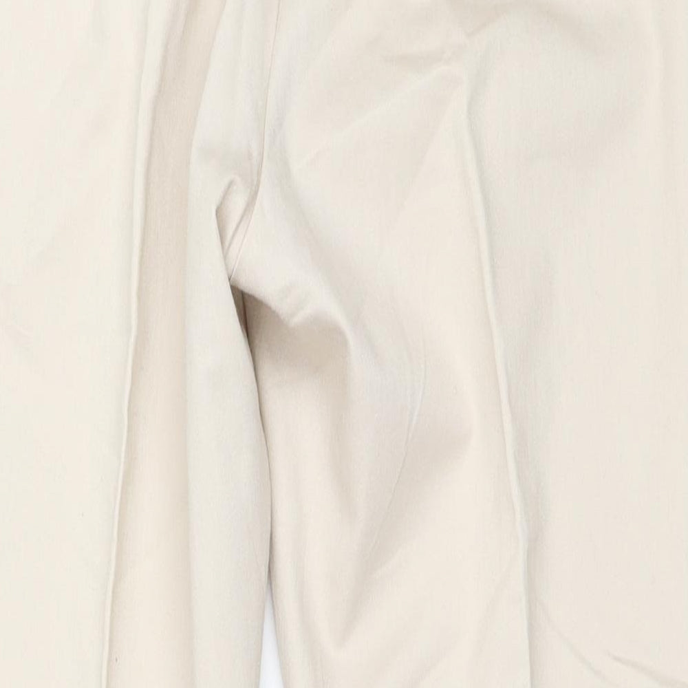 Womens UK Size 44 H&M Regular Fit Capri Beige Trousers