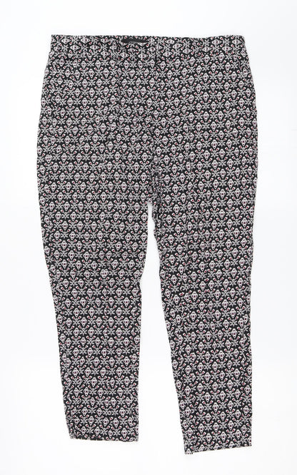 Womens UK Size 10 Atmosphere Regular Fit Capri Black Trousers
